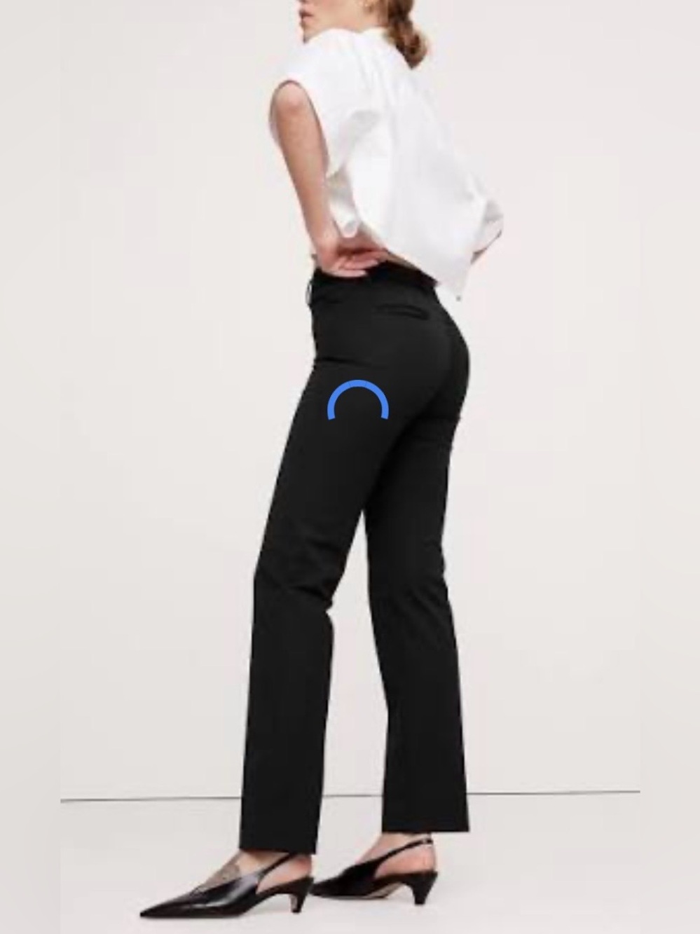Banana Republic Black Straight-Leg Dress Pants